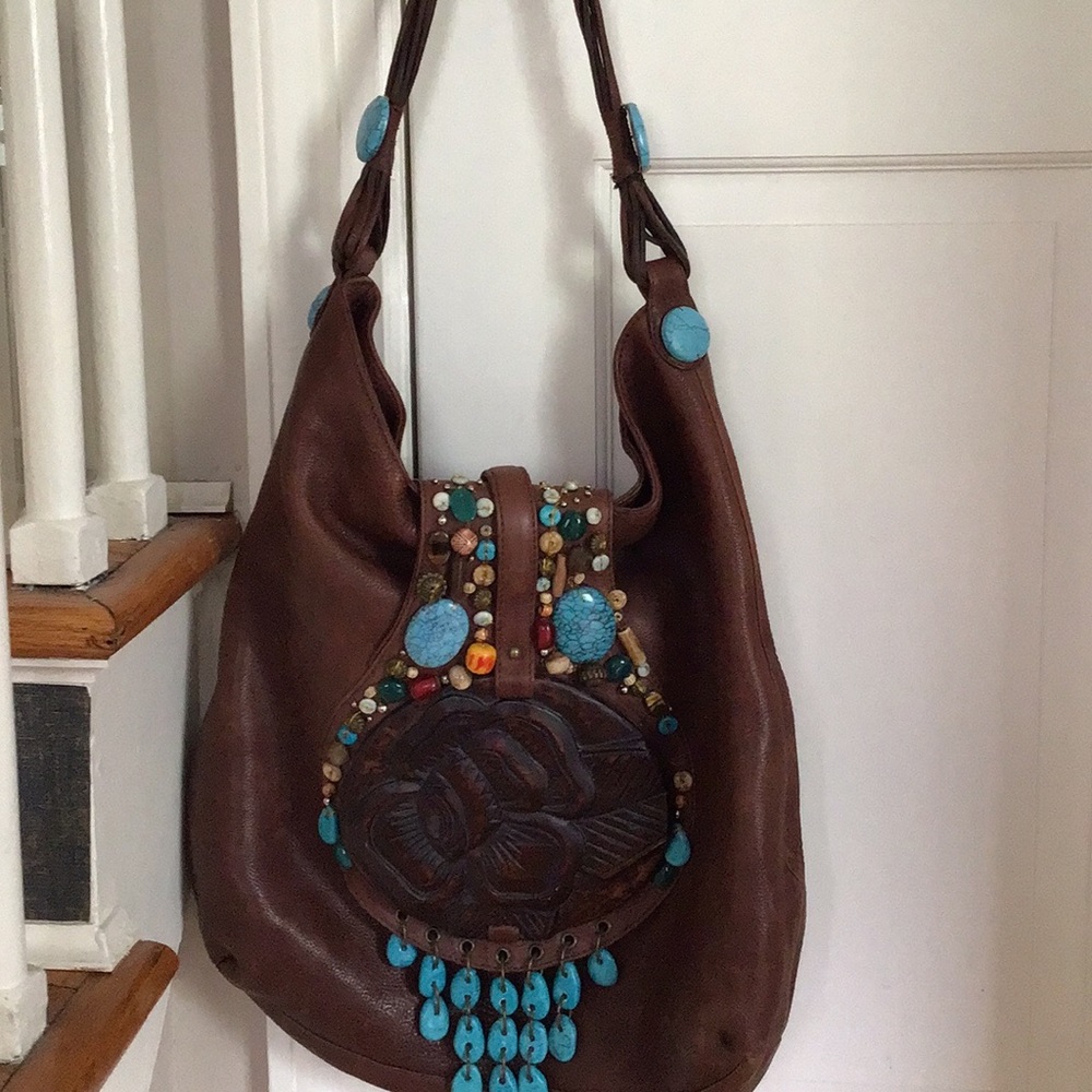 Cole Haan G Series Brown Large Leather Tote  Bag Gorgeous - Picture 9 of 10